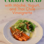 roasted baby carrot salad with mache, and Thai chile vinaigrette salad