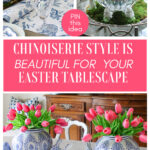 chinoiserie style Easter table decor