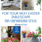 chinoiserie style Easter table decor