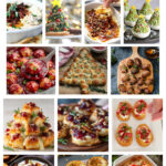 collage of Christmas appetizers