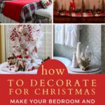 cozy Christmas bedroom and bathroom graphic