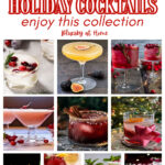 collage of holiday cocktails graphic