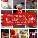collage of holiday cocktails graphic