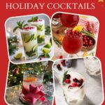 collage of holiday cocktails graphic