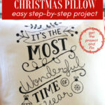 Christmas pillow from a dish towel