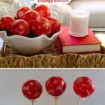 red and whtie DIY decoupage Christmas ornaments