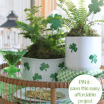 DIY St. Valentine's shamrock containers