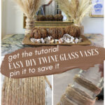 glass and twine vases