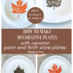 make decorative custom plates with paint and leaf stencils
