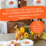 make decorative custom plates with paint and leaf stencils