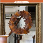 fall leaf wreath with felt graphic