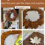 fall leaf wreath with felt graphic