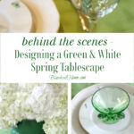 green and white Spring Tablescape