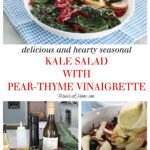 kale salad with pear-thyme vinaigrette