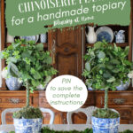 chinoiserie planter and handmade topiary graphic