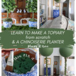 chinoiserie planter and handmade topiary graphic