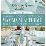 Mamma Mia summer tablescape graphic