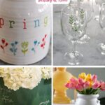 spring stenciling DIY project graphic