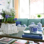 spring flower basket arrangement