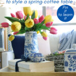 vase makeover spring coffee table decor