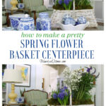 spring flower basket arrangement