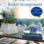 spring flower basket arrangement