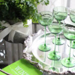 green and white Spring Tablescape