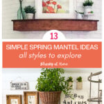 spring mantel decor graphic