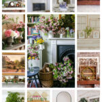 spring mantel decor ideas graphic