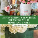 spring stenciling DIY project graphic