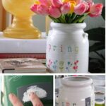 spring stenciling DIY project graphic