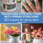 spring stenciling DIY project graphic