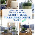 summer coffee table styling graphic