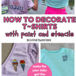 decorated t~shirts with stencils