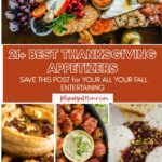 collage of Thanksgiving appetizers