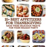 collage of Thanksgiving appetizers
