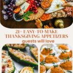 collage of Thanksgiving appetizers