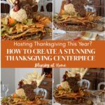 Thanksgiving centerpiece and table setting graphic