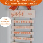 Thanksgiving stencil wood sign graphic
