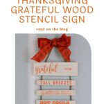 Thanksgiving stencil wood sign graphic