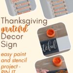 Thanksgiving stencil wood sign graphic