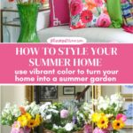vibrant colors in summer decorating graphic