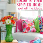 vibrant colors in summer decorating graphic