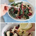 winter kale salad with pear-thyme vinaigrette