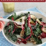 winter kale salad with pear-thyme vinaigrette