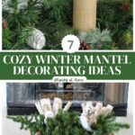 cozy winter mantel decorating