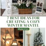 cozy winter mantel decorating
