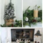 cozy winter mantel decorating