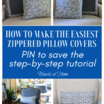 zippered pillow cover tutorial