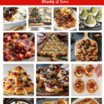 collage of Christmas appetizers
